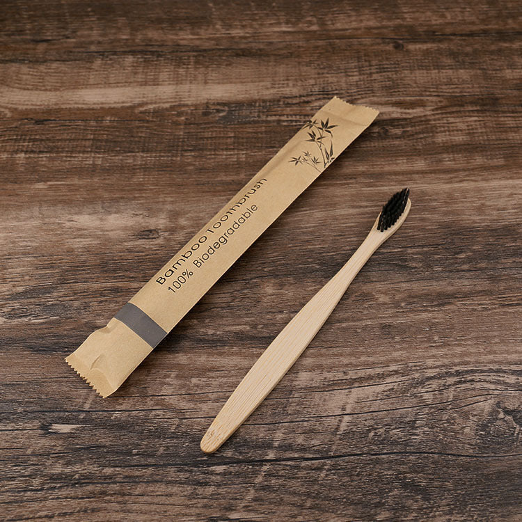 Flat Bamboo Toothbrush Kraft Paper Bag Toothbrush A&S Collection