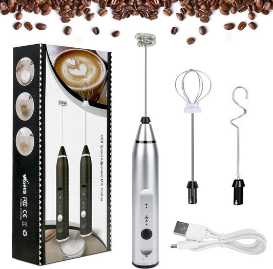 Rechargeable Electric Milk Frother Automatic Kitchen Juice Food Mixer Cream Egg Beater Blender A&S Collection