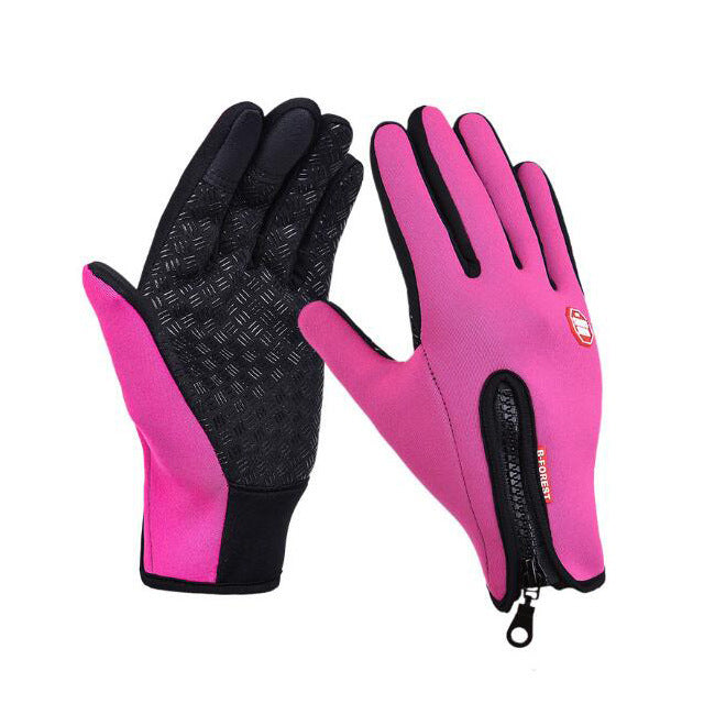 Winter Gloves Touch Screen Riding Motorcycle Sliding Waterproof Sports Gloves With Fleece A&S Collection