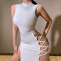 Sexy Women's High Slit Lace Skirt CJ