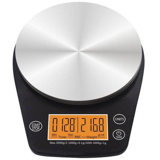 Multifunction LCD Digital Coffee Scale - Precision Hand Drip & Kitchen Food Scale with Timer CJ