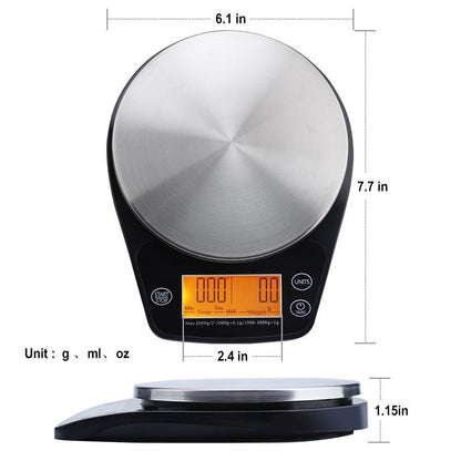 Multifunction LCD Digital Coffee Scale - Precision Hand Drip & Kitchen Food Scale with Timer CJ