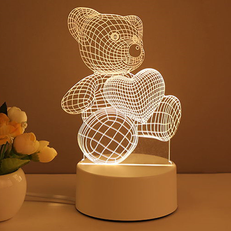 3D Lamp Acrylic USB LED Night Lights Neon Sign Lamp Xmas Home Decorations For Room Decor Valentines Day Gifts A&S Collection