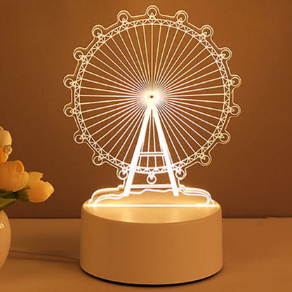 3D Lamp Acrylic USB LED Night Lights Neon Sign Lamp Xmas Home Decorations For Room Decor Valentines Day Gifts A&S Collection