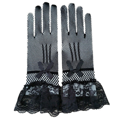 1 pair Knitted stretch mesh gloves A&S Collection