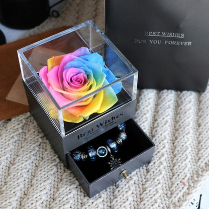 Eternal Flower Rose Jewelry Box for Birthday Presents Valentines Day Wedding Gift A&S Collection
