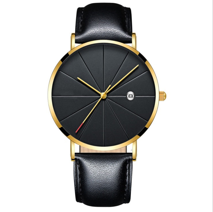 Creative Waterproof Quartz Watch for Men: Simple Calendar Design A&S Collection