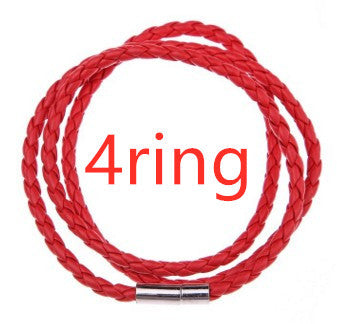 Personalized Mens Braided Genuine Leather Bracelet Stainless Steel Custom Beads Name Charm Bracelet For Men With Family Names A&S Collection