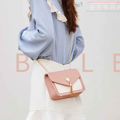 Small Messenger Bag New Sweet And Cute Cat Tassel Decoration Chain One Shoulder Small Square Bag Casual Messenger Bag A&S Collection