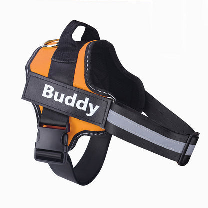 Personalized Dog Harness NO PULL Reflective Breathable Adjustable Pet Harness Vest For Small Large Dog Custom Patch Pet Supplies A&S Collection