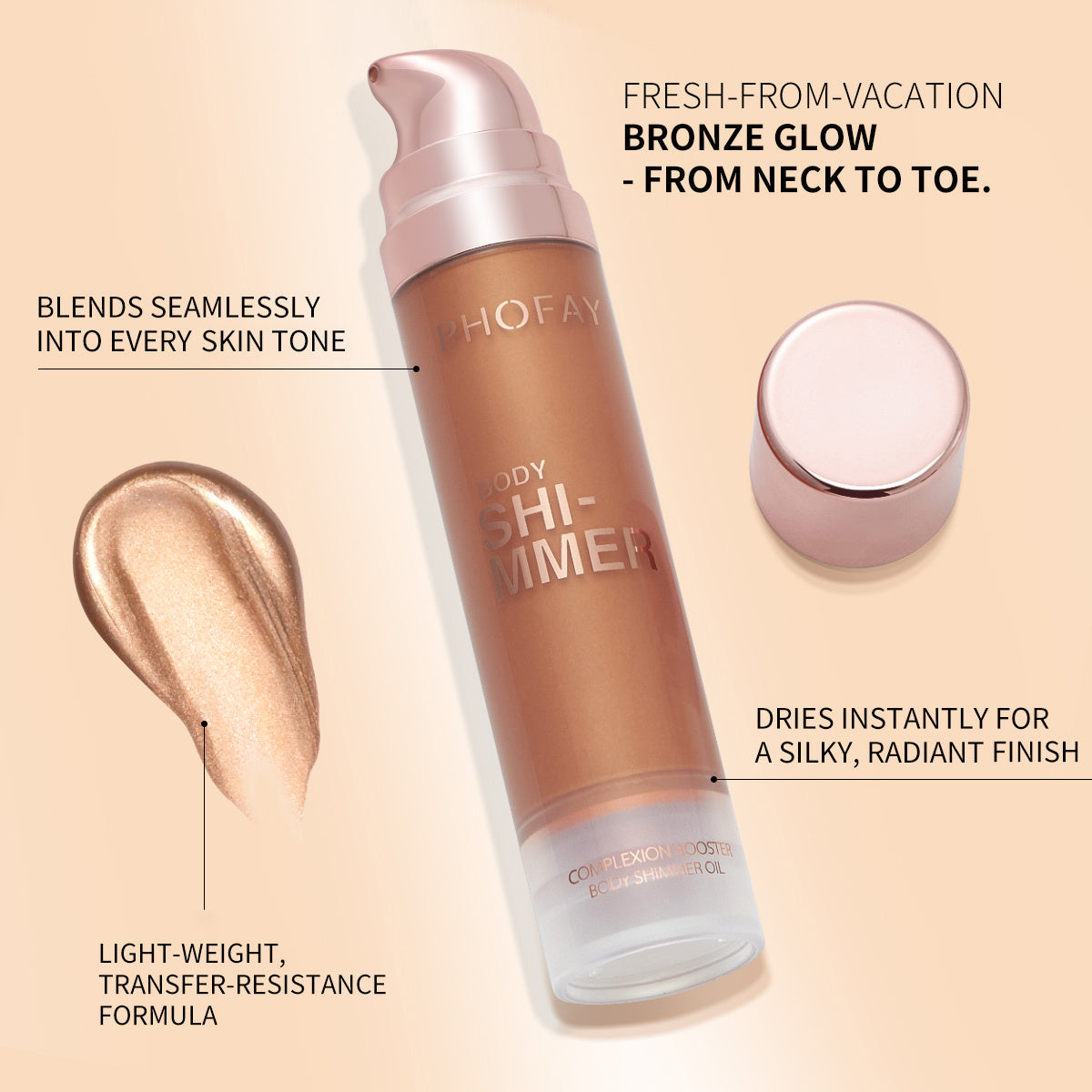PHOFAY Body Shimmer Oil A&S Collection