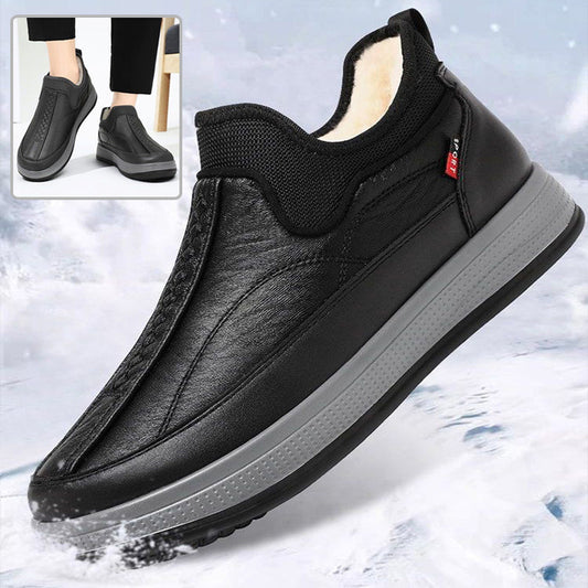 Winter Warm Fleece Snow Boots Round-toed Platform Ankle Boot Fashion Simple Non-slip Flat Cotton Shoes Men A&S Collection