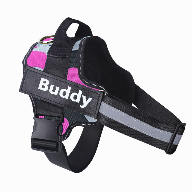 Personalized Dog Harness NO PULL Reflective Breathable Adjustable Pet Harness Vest For Small Large Dog Custom Patch Pet Supplies A&S Collection