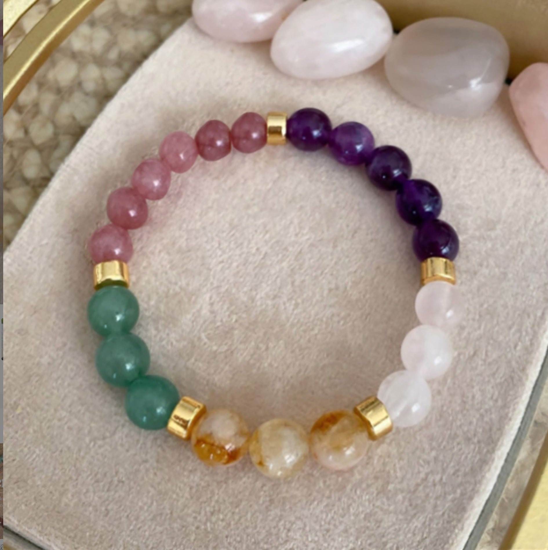 Natural Stone Pink-Red Zebra Tree of Life Bracelet - Perfect Gift for Big & Little Sisters, Girls, and Boys CJ