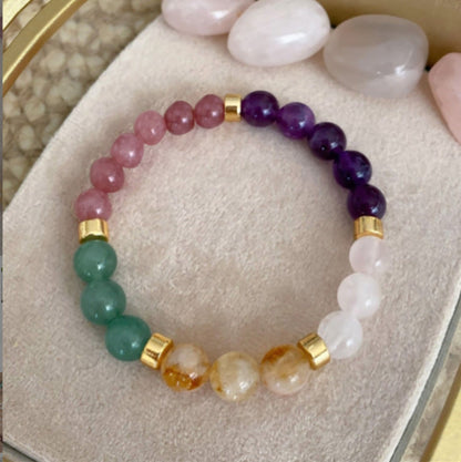 Natural Stone Pink-Red Zebra Tree of Life Bracelet - Perfect Gift for Big & Little Sisters, Girls, and Boys CJ