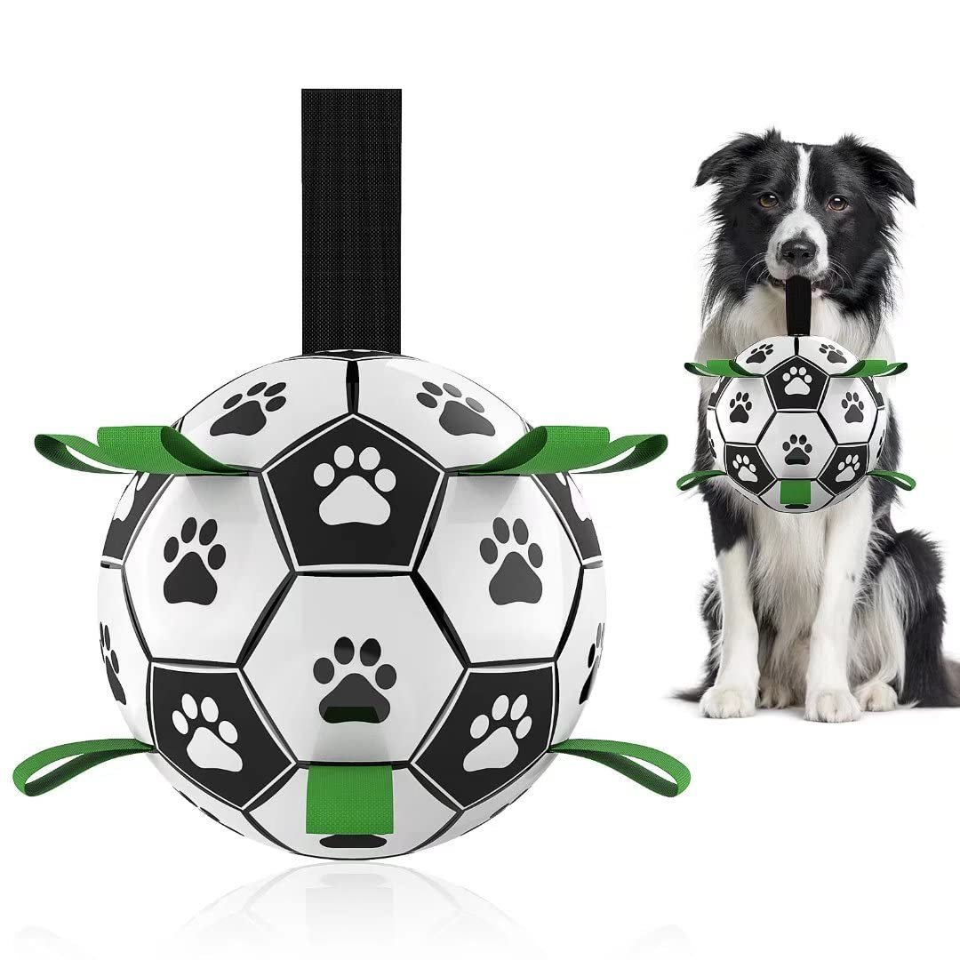 Interactive Dog Football Toy Soccer Ball Inflated Training Toy For Dogs Outdoor Border Collie Balls For Large Dogs Pet Supplies A&S Collection