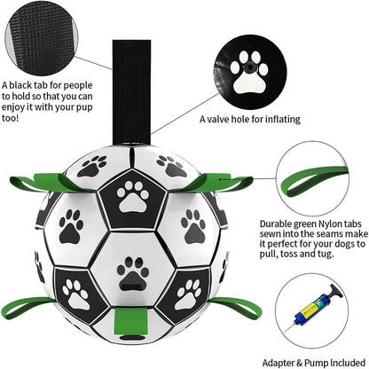Interactive Dog Football Toy Soccer Ball Inflated Training Toy For Dogs Outdoor Border Collie Balls For Large Dogs Pet Supplies A&S Collection