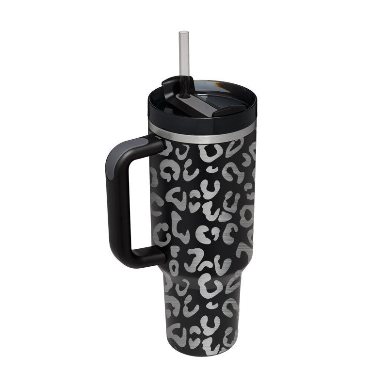 40 Oz Tumbler With Handle Straw Insulated, Stainless Steel Spill Proof Vacuum Coffee Cup Tumbler With Lid Tapered Mug Gifts For Valentine Lover Suitable For Car Gym Office Travel A&S Collection