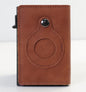 AirTag Wallet Anti Theft Bullet Card Bag Multi-functional Rfid Card Holder Men's Leather Slim Wallets For Airtag Air Tag A&S Collection