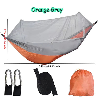2 Person Outdoor Camping Hammock with Mosquito Net Portable Comfortable Sleeping Tent Hammock Outdoor Furniture Bed
