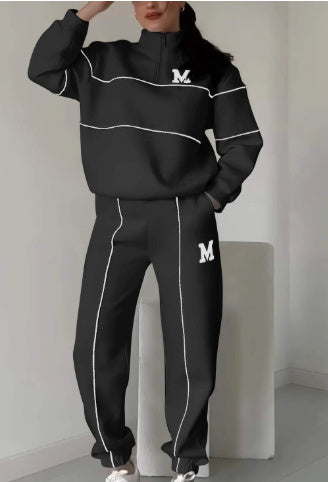 Womens 2 Piece Outfits Lounge Hoodless Pullover Sweatshirt Sweatsuit Sets Sweatshirt Baggy Fashion Sweatpants With Pockets A&S Collection