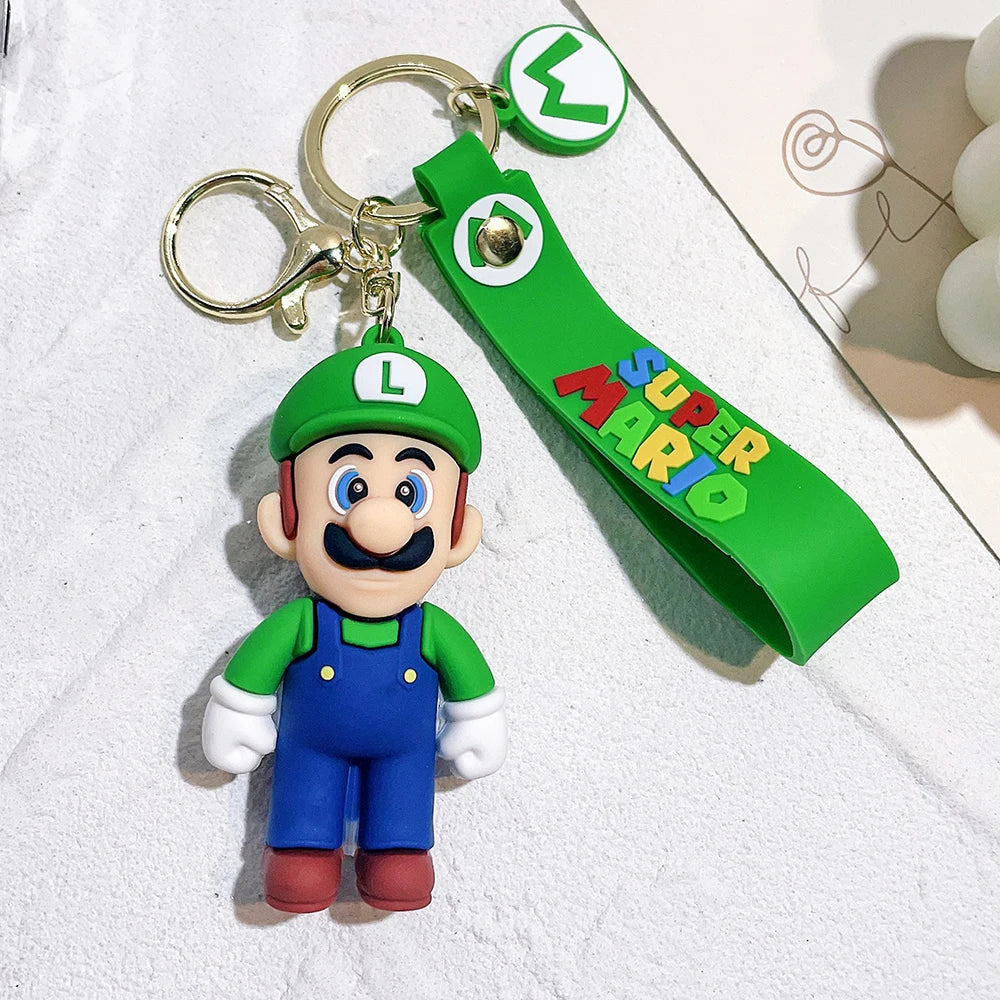 Game Super Mario Bros Keychain Anime Figure Car Decoration Backpack Pendant Accessories Kids Toy Christmas Birthday Gifts gsmFI