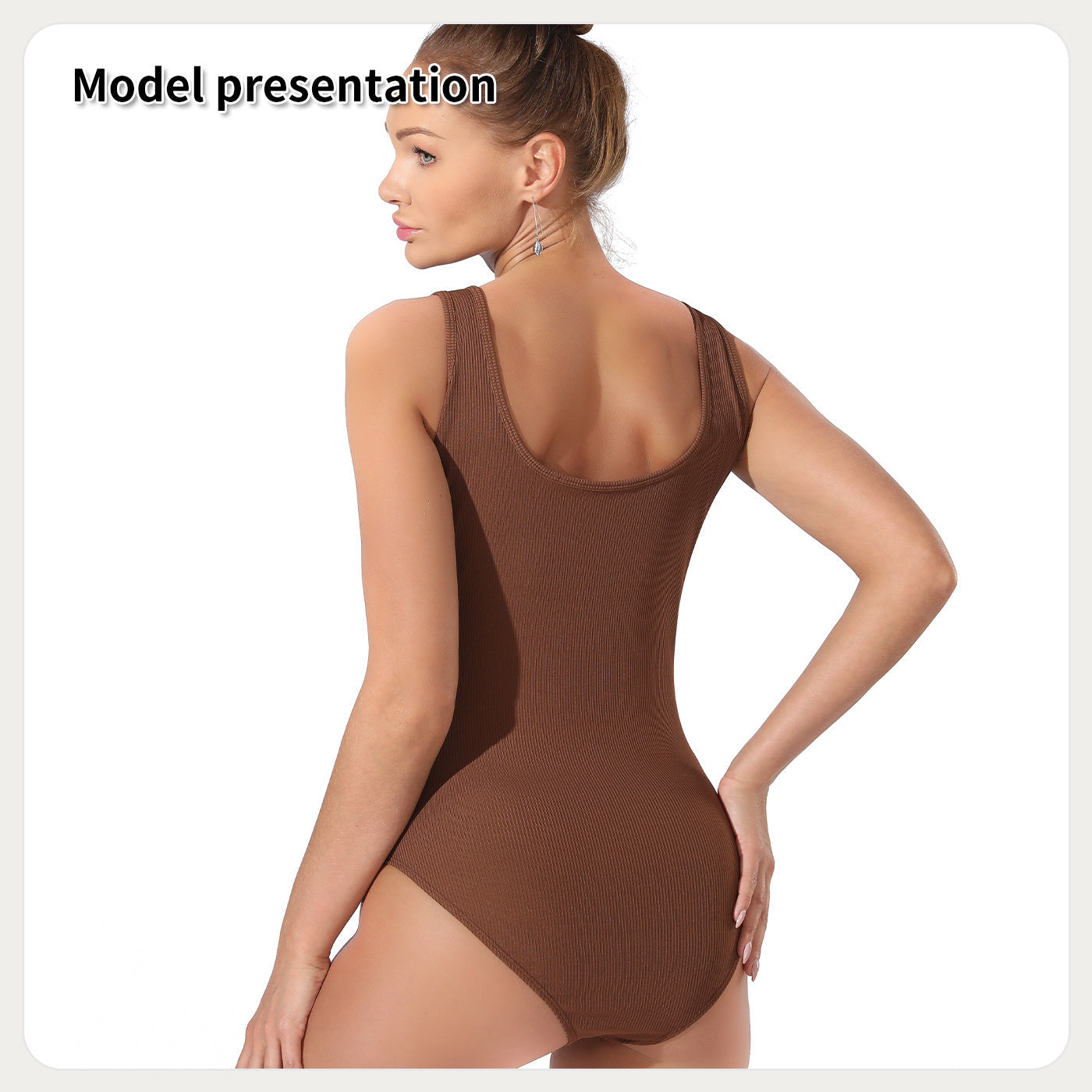 Women's Fashion Simple Solid Color Bodysuit A&S Collection