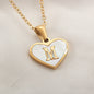26 Letter Heart-shaped Necklace White Shell Love Clavicle Chain Fashion Personalized Necklace For Women Jewelry Valentine's Day A&S Collection