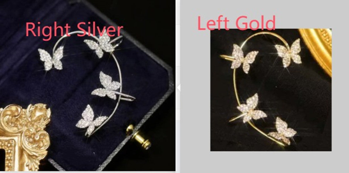 Fashion Earring Butterfly Ear Clip And Ear Hook Jewelry CJ