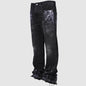 Men's Fashion Stretch Embroidery Straight-leg Denim Straight-leg Pants A&S Collection