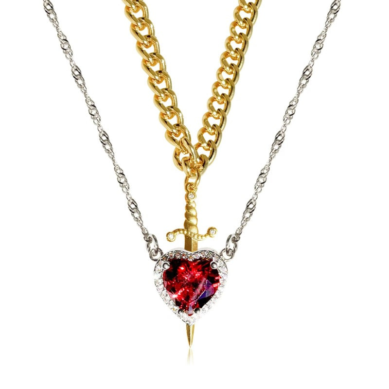 One arrow piercing couple pendant A&S Collection