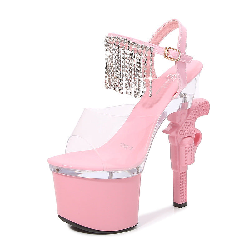 Elevate Your Look with Trendy Muffin Sandals and Transparent Super High Heels CJBHNSNS31969