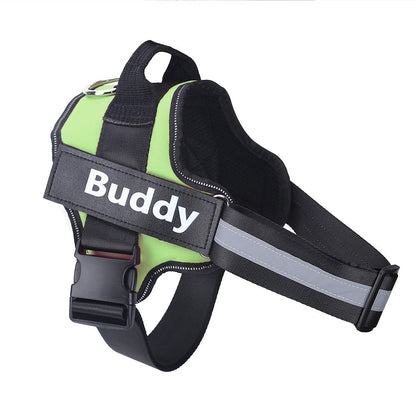 Personalized Dog Harness NO PULL Reflective Breathable Adjustable Pet Harness Vest For Small Large Dog Custom Patch Pet Supplies A&S Collection