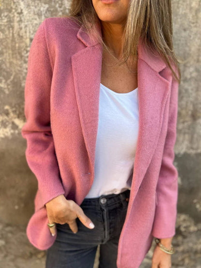 Ins Button Lapel Short Blazer Winter Fashion Commuter Jacket Outwear Women's Clothing A&S Collection