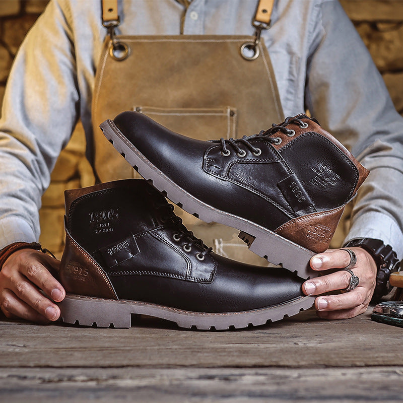 Retro British Style Leather Boots A&S Collection