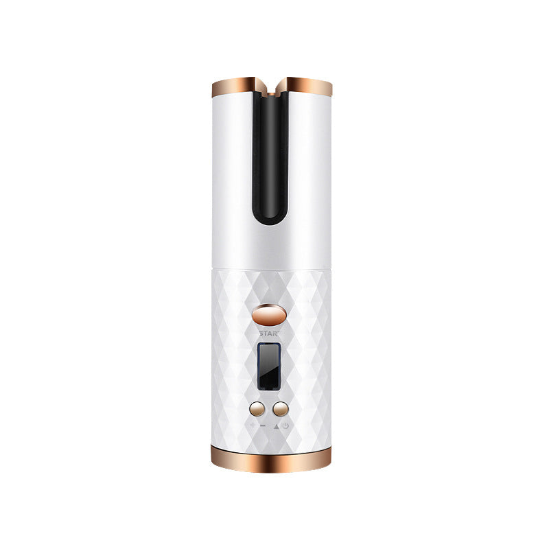 Rechargeable Automatic Hair Curler Women Portable Hair Curling Iron LCD Display Ceramic Curly Rotating Curling Wave Styer CJ