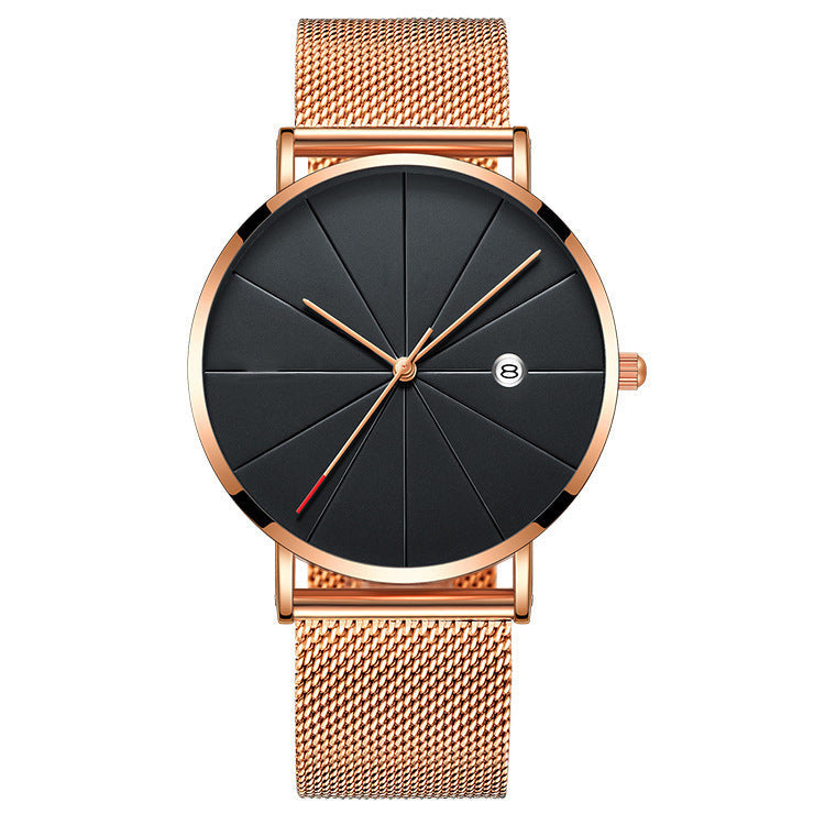 Creative Waterproof Quartz Watch for Men: Simple Calendar Design A&S Collection