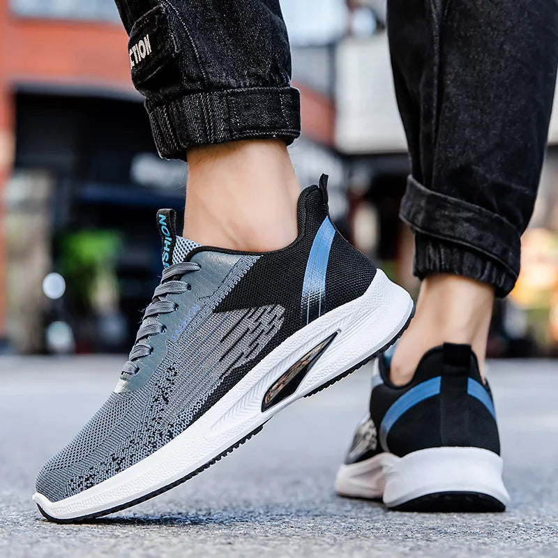 Men's sneakers Summer men's shoes breathable lace-up lightweight running shoes A&S Collection