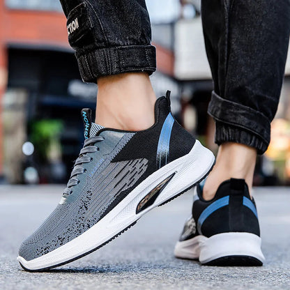 Men's sneakers Summer men's shoes breathable lace-up lightweight running shoes A&S Collection