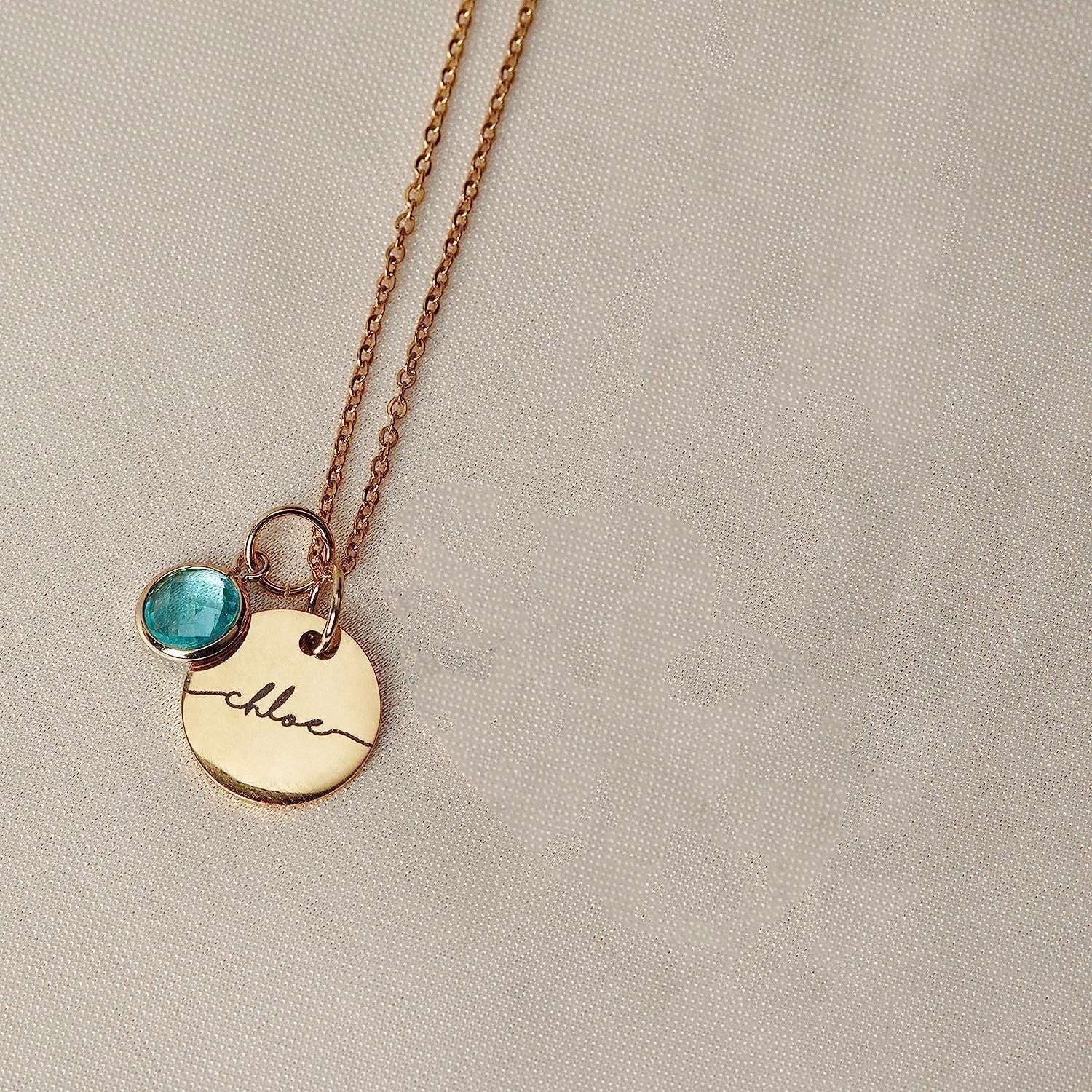 Personalized Name Engraving Necklace Birthstone Pendants Stackable Jewelry Birthday Gift For Women Mom Wife Daughter Friend A&S Collection