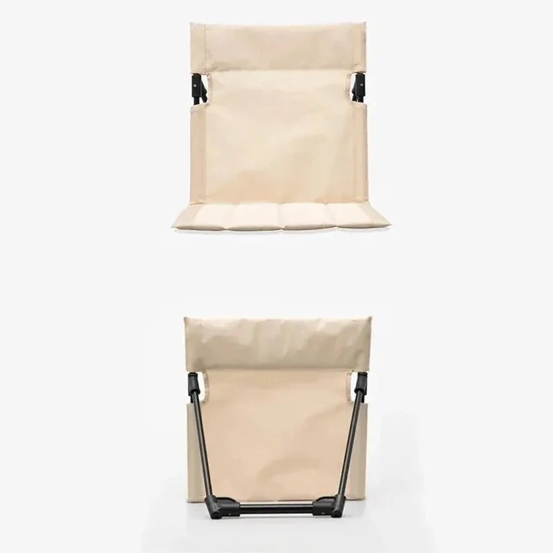 Foldable Camping Chair Outdoor Garden Park Single Lazy Chair Backrest Cushion Picnic Camping Folding Back Chair Beach Chairs A&S Collection