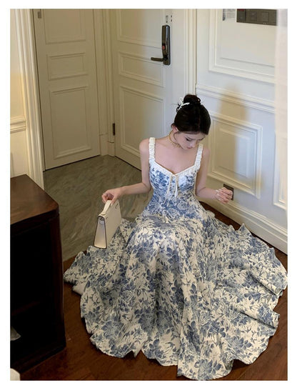 Fashion Retro Women Floral Strap Dress A&S Collection