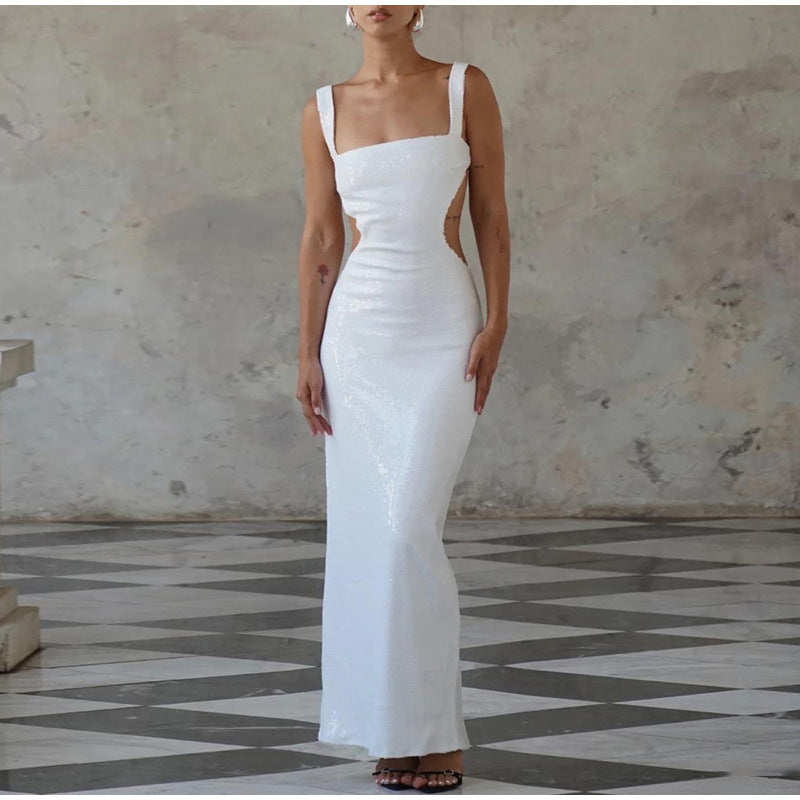 Square Collar Sequin Dresses - Shop Now! CJ