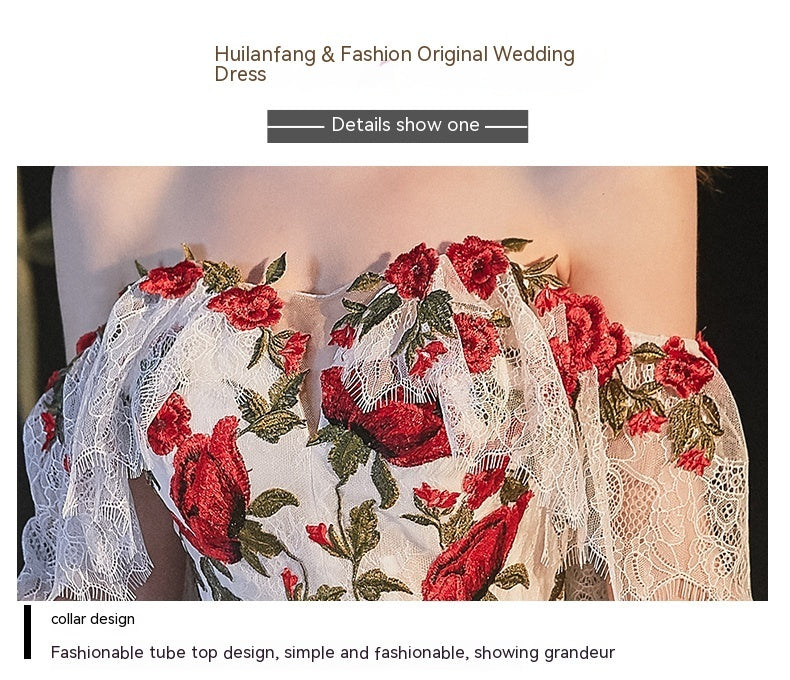 Temperament Bride Bra Trailing Mori Style Wedding Dress A&S Collection