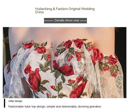 Temperament Bride Bra Trailing Mori Style Wedding Dress A&S Collection