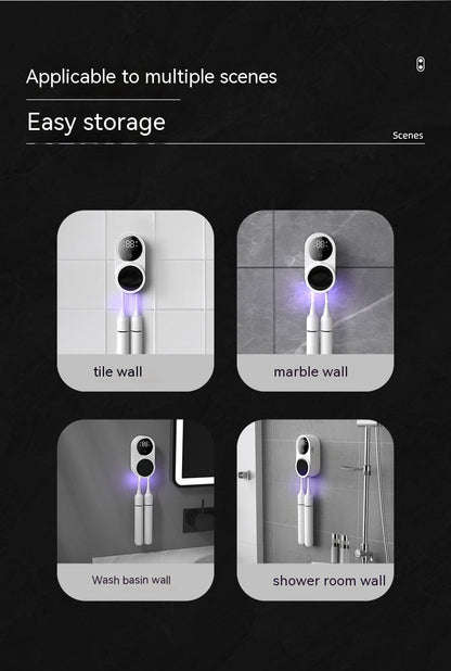 Tooth Brush Holder Sanitizer Uv Toothbrush Sanitizer Toothpaste Accessories Portable Toothbrush Sterilizer Portable Disinfectant A&S Collection