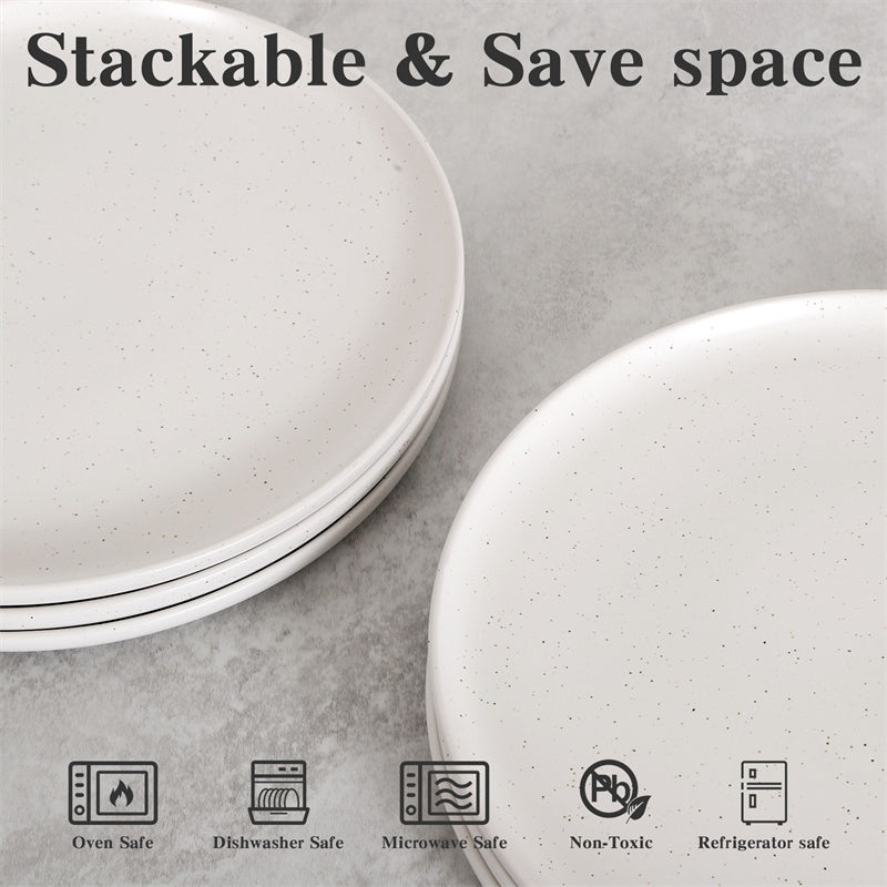 Steak Plate Creative Western Food Plate Vegetable Plate Set Of 6 For Cereal, Salad, Pasta, Soup, Dessert, Serving Dishwasher, Microwave And Oven A&S Collection