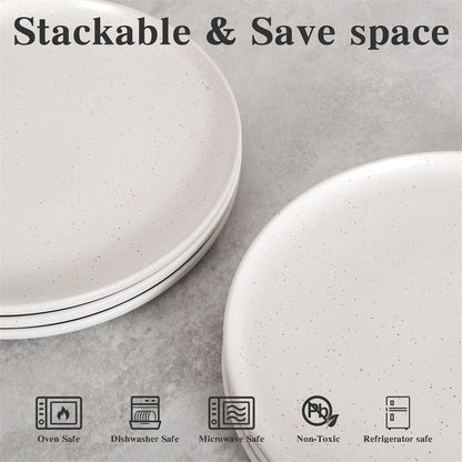 Steak Plate Creative Western Food Plate Vegetable Plate Set Of 6 For Cereal, Salad, Pasta, Soup, Dessert, Serving Dishwasher, Microwave And Oven A&S Collection