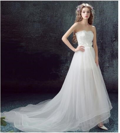 Sexy Detachable Skirt Mermaid Tulle Lace Appliques Short Wedding Dress New Wedding Dresses A&S Collection