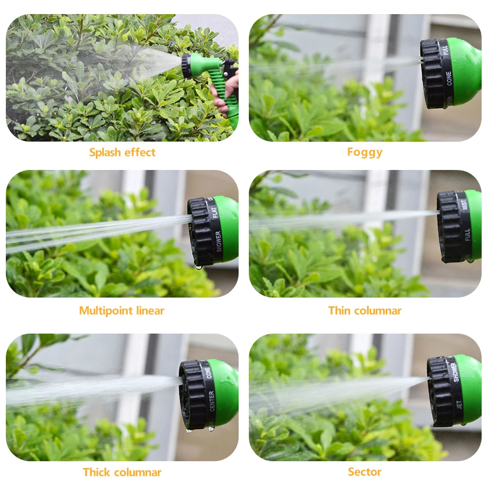 Garden Hose Pipe Water Hose Expandable Magic Hose 7 Patterns Water Gun Foam Pot flexible reels hose Car Wash Gun Sprayer A&S Collection